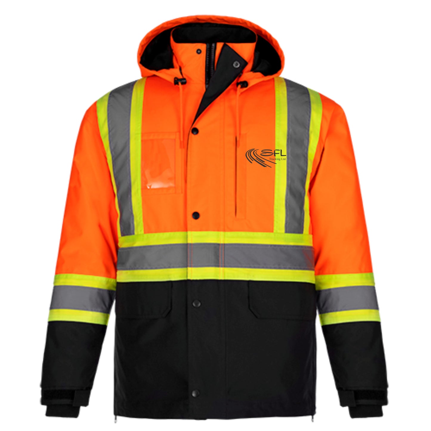 KENWORTH HI-VIS 5in1 PARKA W/ DETACHABLE HOOD - L01275 - SFL TRUCKING LOGO - EMB