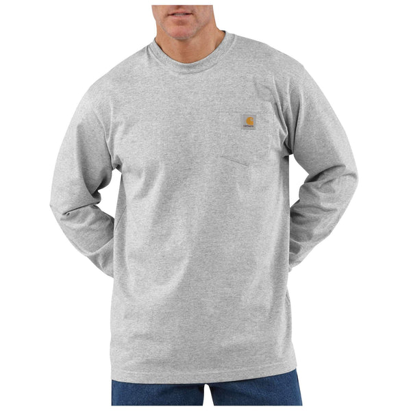 CARHARTT LONG SLEEVE POCKET TEE - K126 - VAN DEN DOOL FARMS LOGO - HP