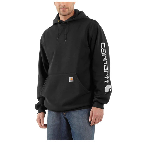 K288 CARHARTT LOOSE FIT MIDWEIGHT SWEATSHIRT WITH CARHARTT SLEEVE LOGO - VAN DEN DOOL FARMS LOGO - EMB