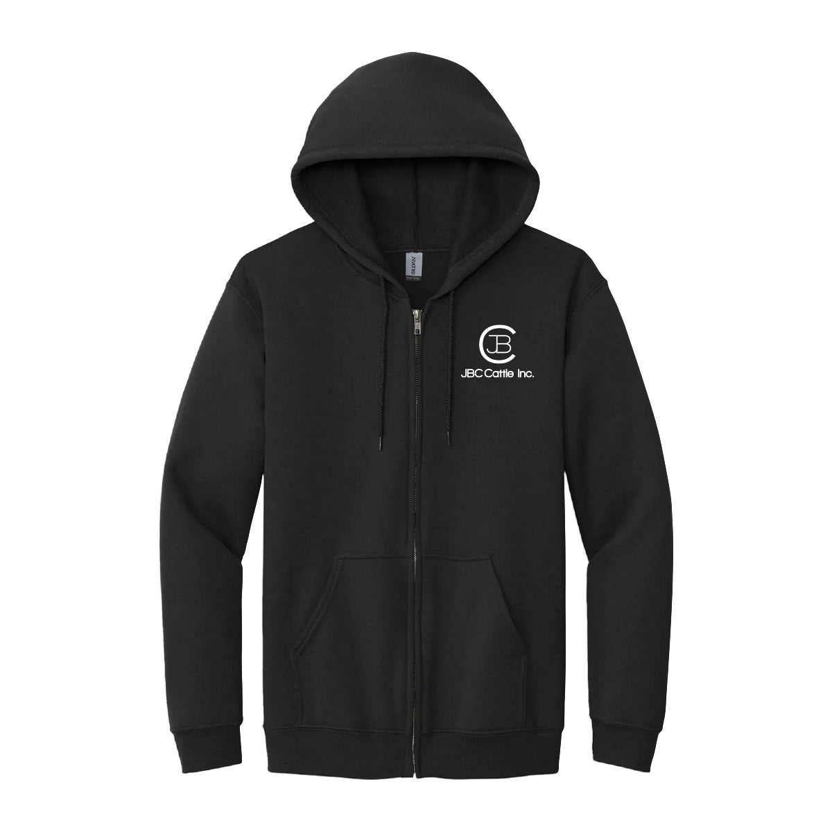 UNISEX GILDAN FULL-ZIP HOODED SWEATSHIRT - 18600 - JBC CATTLE INC. - EMB