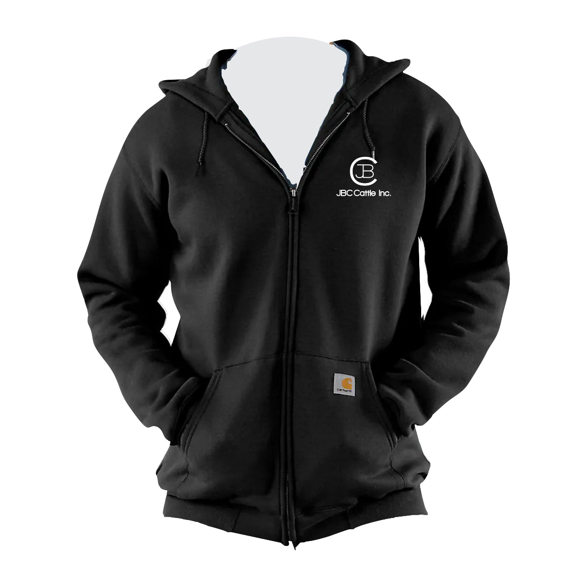 CARHARTT LOOSE FIT MIDWEIGHT FULL ZIP SWEATERSHIRT - K122 - JBC CATTLE INC. - EMB