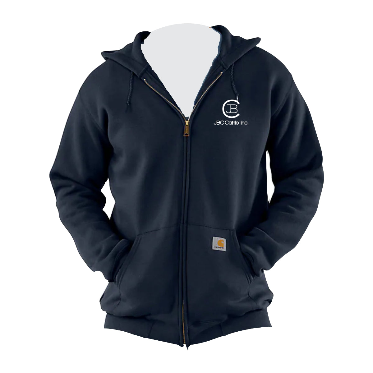 CARHARTT LOOSE FIT MIDWEIGHT FULL ZIP SWEATERSHIRT - K122 - JBC CATTLE INC. - EMB