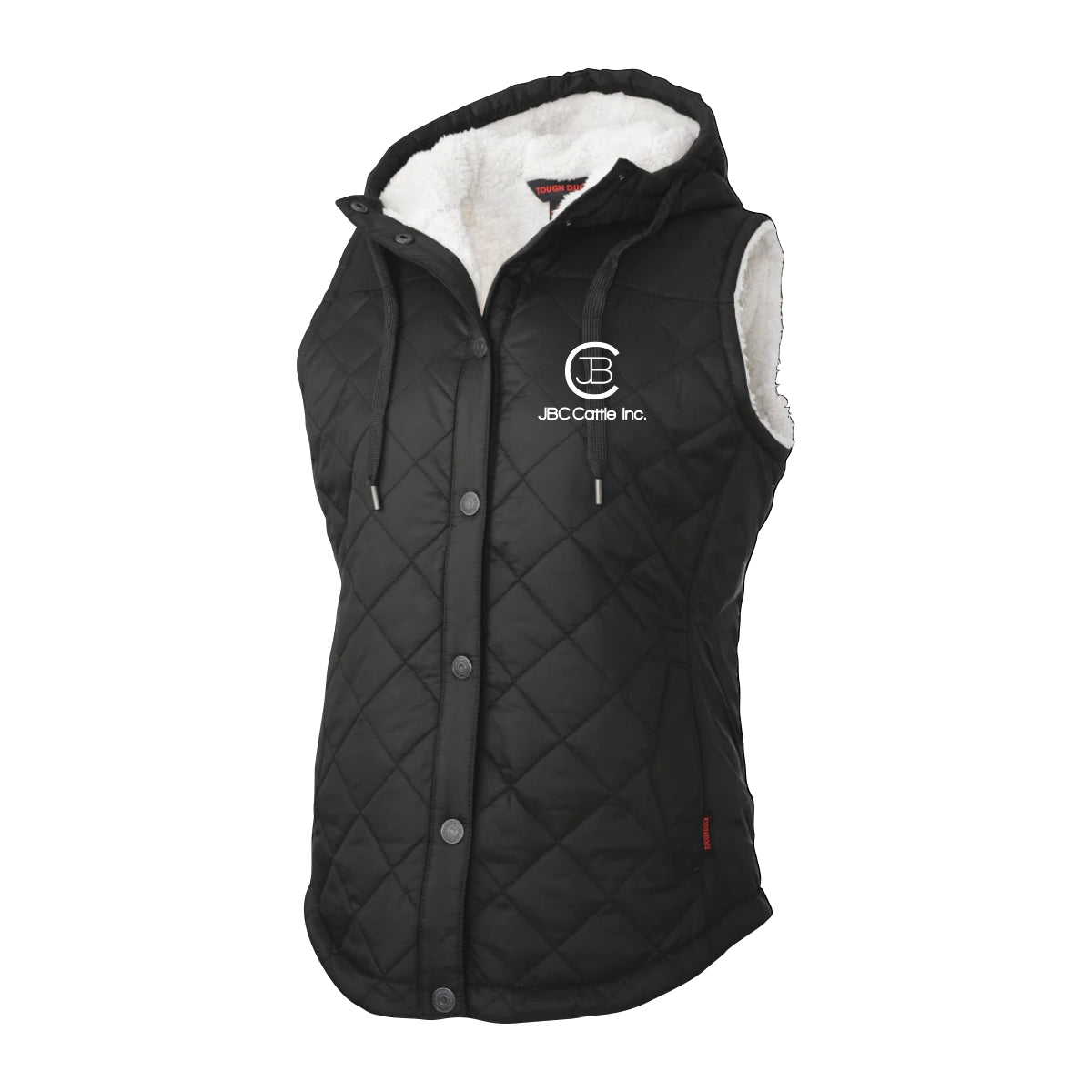 WOMEN'S TOUGH DUCK QUILTED SHERPA LINED VEST - WV10 - JBC CATTLE INC. - EMB