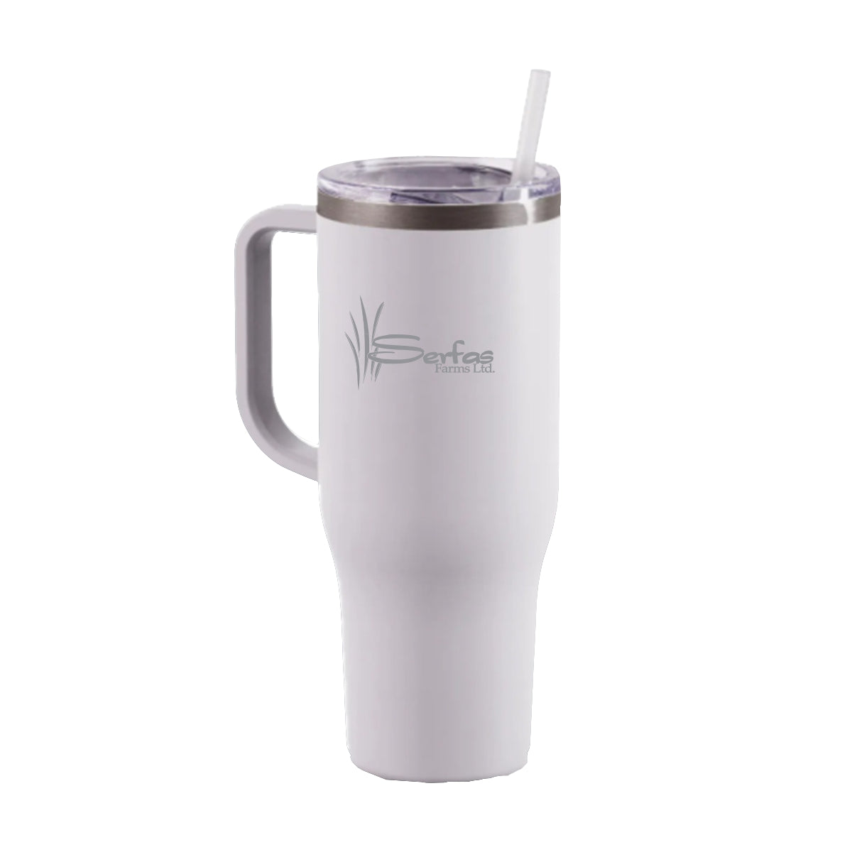 40oz. HANDLED TUMBLER - SERFAS FARMS - LASER ENGRAVED