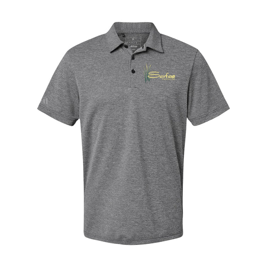 MEN'S ADIDAS HEATHERED POLO - A582 - SERFAS FARMS - HP