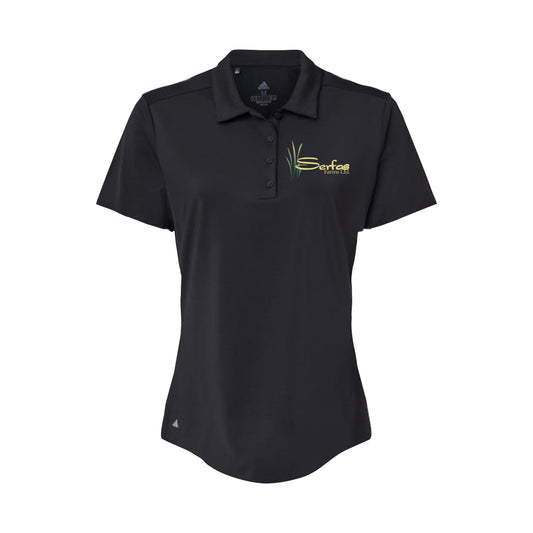 WOMEN'S ADIDAS ULTIMATE SOLID POLO - A515 -  SERFAS FARMS - HP