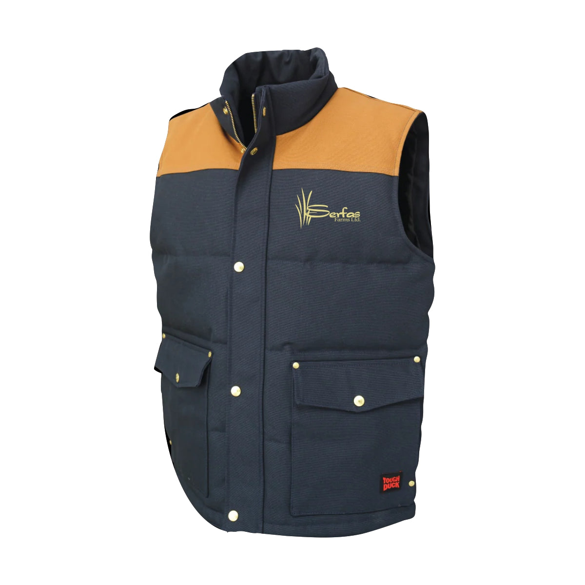 MEN'S TOUGH DUCK WOODSMAN DUCK VEST - WV08 - SERFAS FARMS - EMB