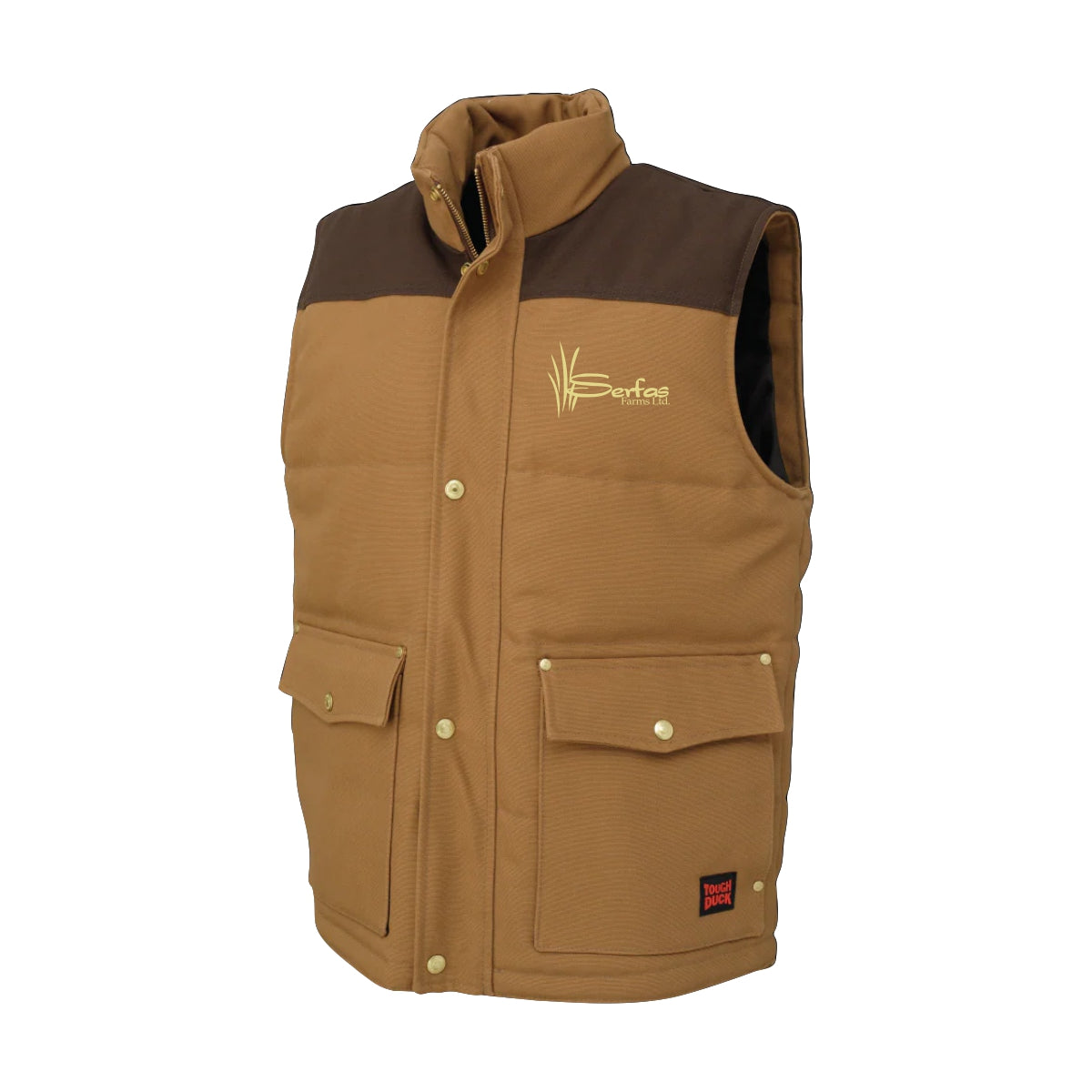 MEN'S TOUGH DUCK WOODSMAN DUCK VEST - WV08 - SERFAS FARMS - EMB
