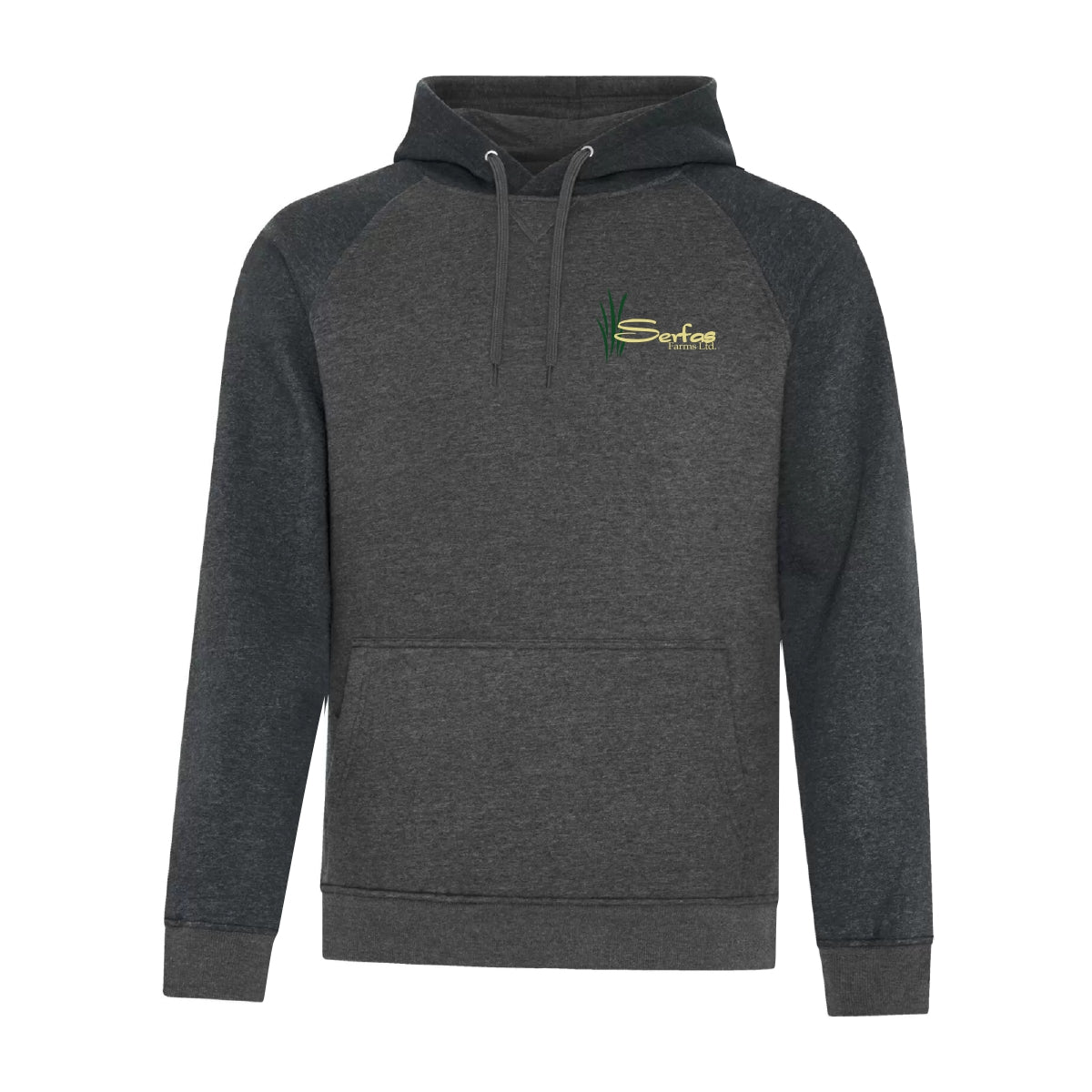 UNISEX VINTAGE TWO-TONE HOODIE - F2044 - SERFAS FARMS - EMB