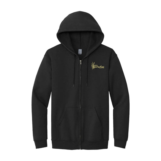 UNISEX GILDAN FULL ZIP HOODED SWEATSHIRT - 1860 - SERFAS FARMS - EMB