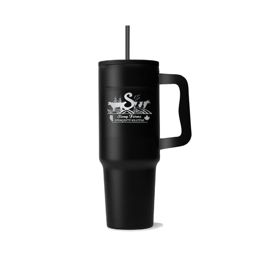 40oz. STAINLESS STEEL TUMBLER - WEV - SLOMP FARMS - LASER ENGRAVE