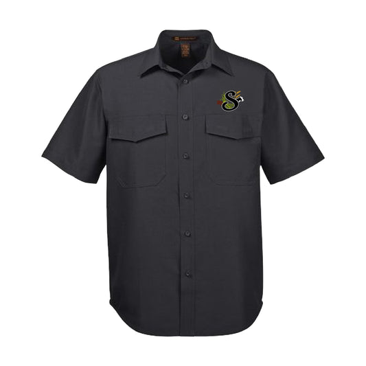 MEN'S HARRITON SHORT SLEEVE STAFF SHIRT - M580 - SLOMP FARMS - EMB