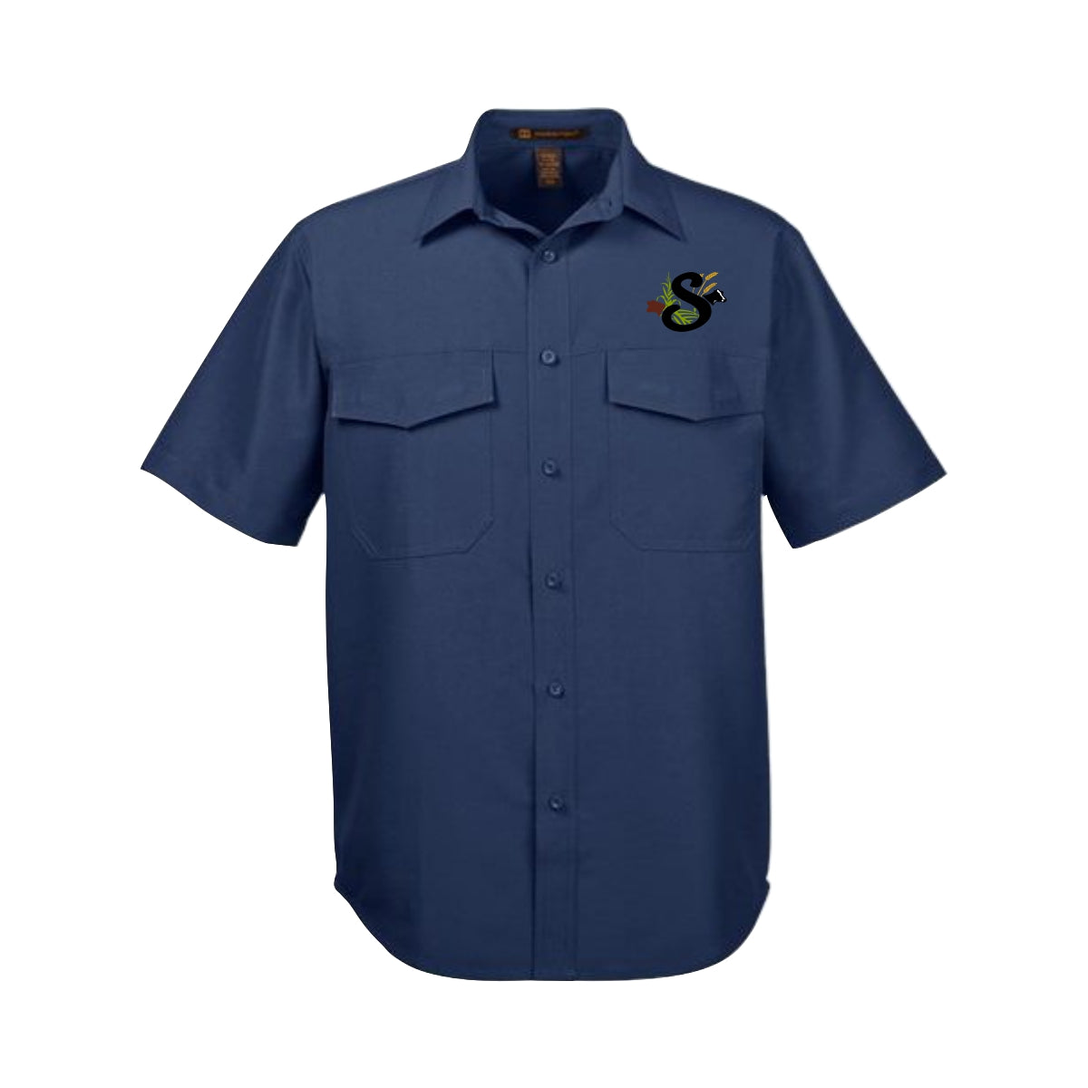 MEN'S HARRITON SHORT SLEEVE STAFF SHIRT - M580 - SLOMP FARMS - EMB