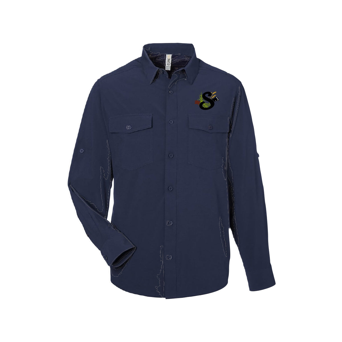 MEN'S ULTRA UVP MARINA SHIRT - CE510L - SLOMP FARMS - EMB