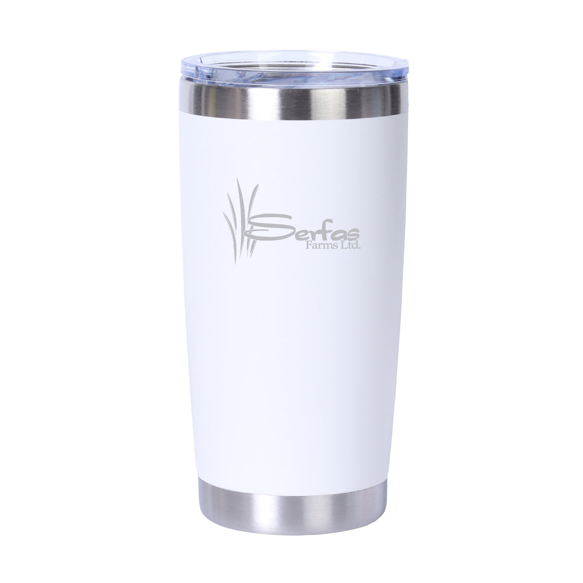 20oz. TRAVEL MUG - SERFAS FARMS - LASER ENGRAVED