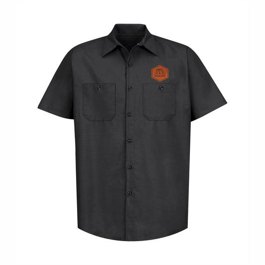 MEN'S RED KAP INDUSTRIAL SHORT SLEEVE WORK SHIRT - SP24 - STRUC. TRUSS & FORMA STEEL - PATCH