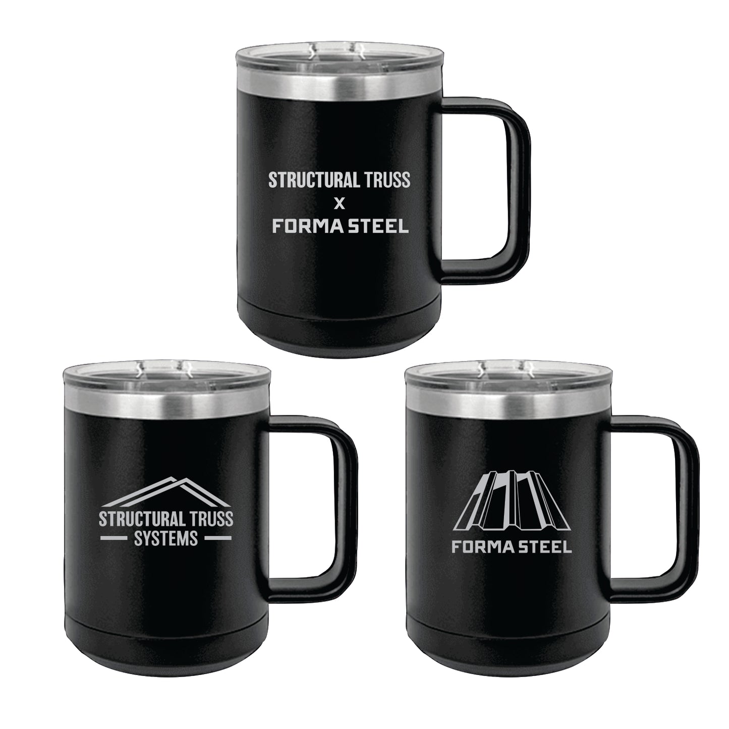 POLAR CAMEL 15oz. COFFEE MUG - STRUC. TRUSS & FORMA STEEL - LASER ENGRAVED
