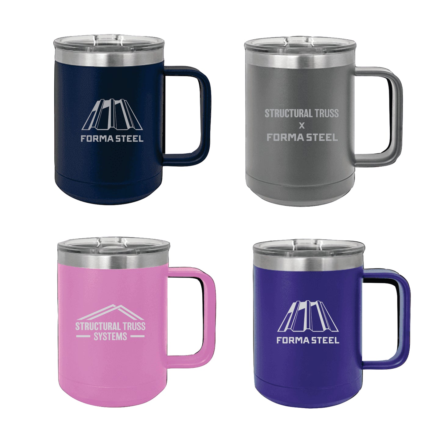 POLAR CAMEL 15oz. COFFEE MUG - STRUC. TRUSS & FORMA STEEL - LASER ENGRAVED