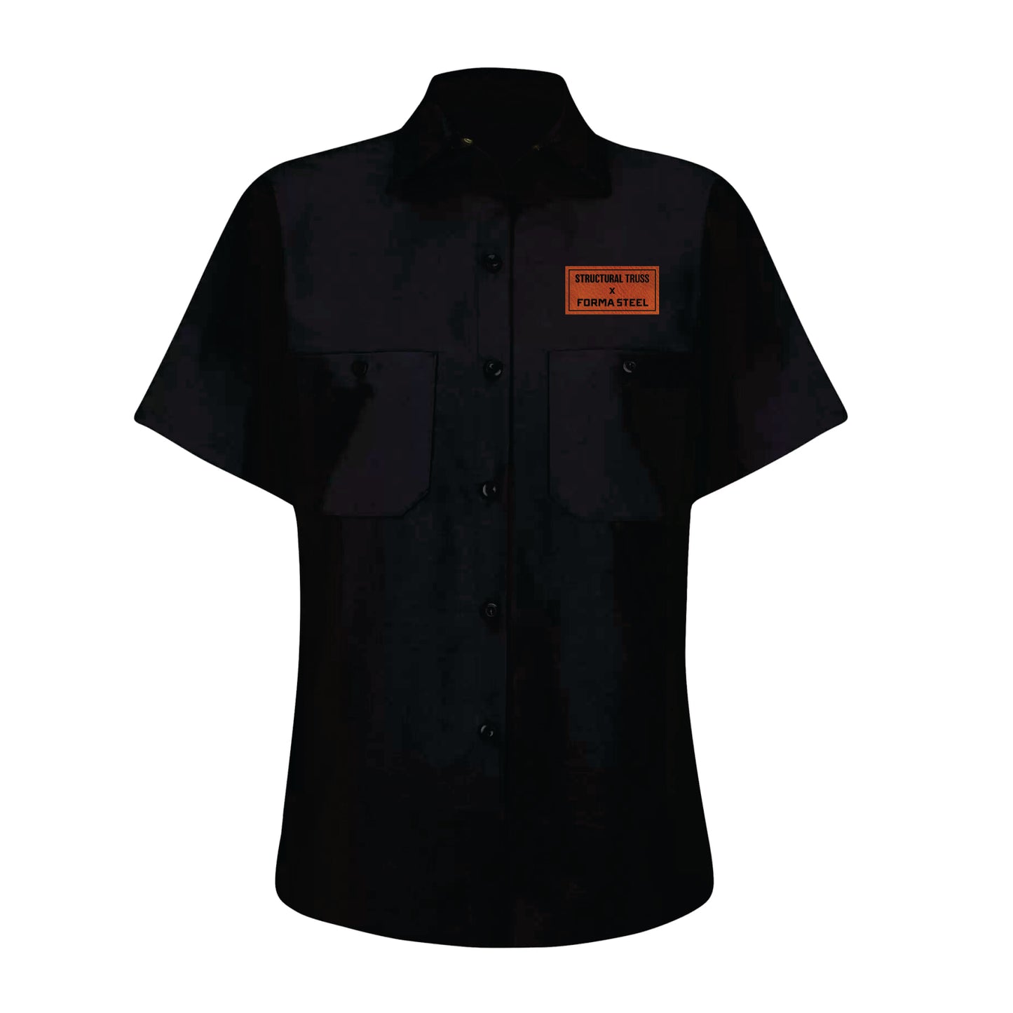WOMEN'S RED KAP INDUSTRIAL SHORT SLEEVE WORK SHIRT - SP23 - STRUC. TRUSS & FORMA STEEL - PATCH