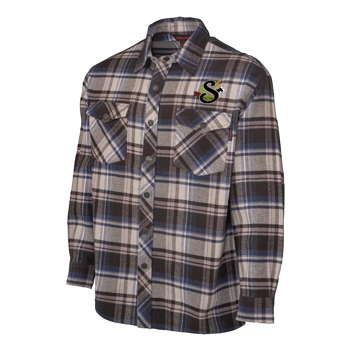 MEN'S TOUGH DUCK HEAVY FLANNEL OVERSHIRT - WS04 - SLOMP FARMS - EMB
