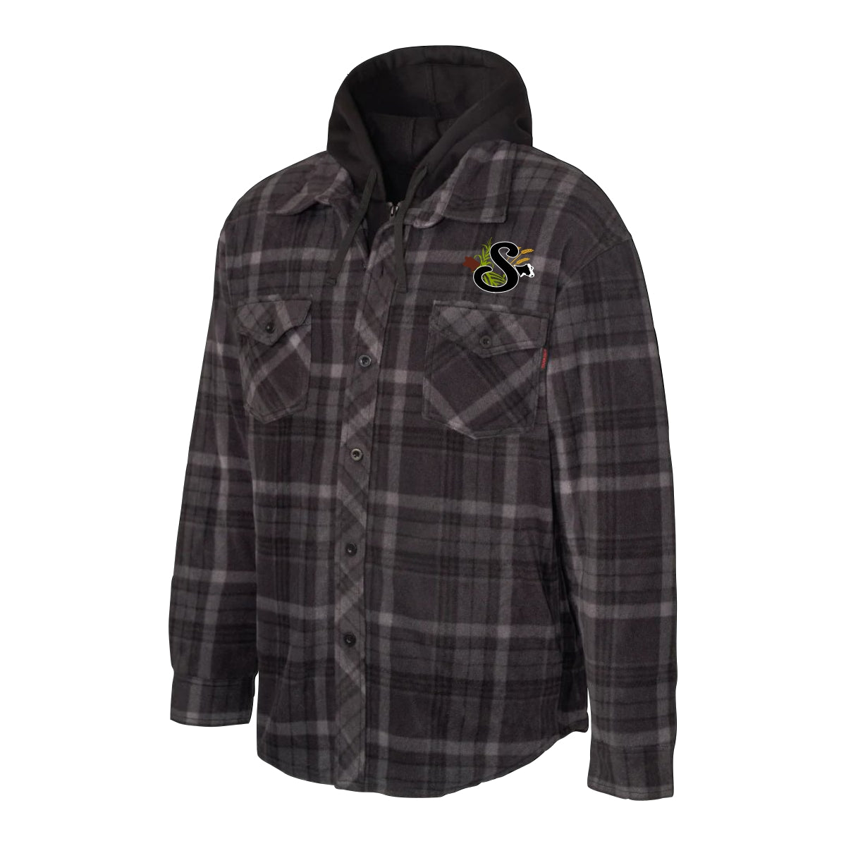 MEN'S TOUGH DUCK SHERPA-LINED FLEECE JAC-SHIRT - WS16 - SLOMP FARMS - EMB