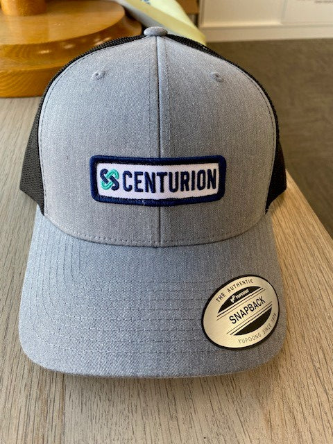 CURVED BRIM HAT - 6606 - CENTURION LOGO - COLOURED PATCH (SML) FULL FRONT